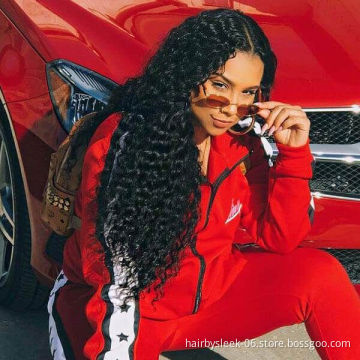Natural color Brazilian Deep Wave 13x4 Lace Front Human Hair Lace Frontal Wig HD Transparent Raw Human Hair Wigs For Women